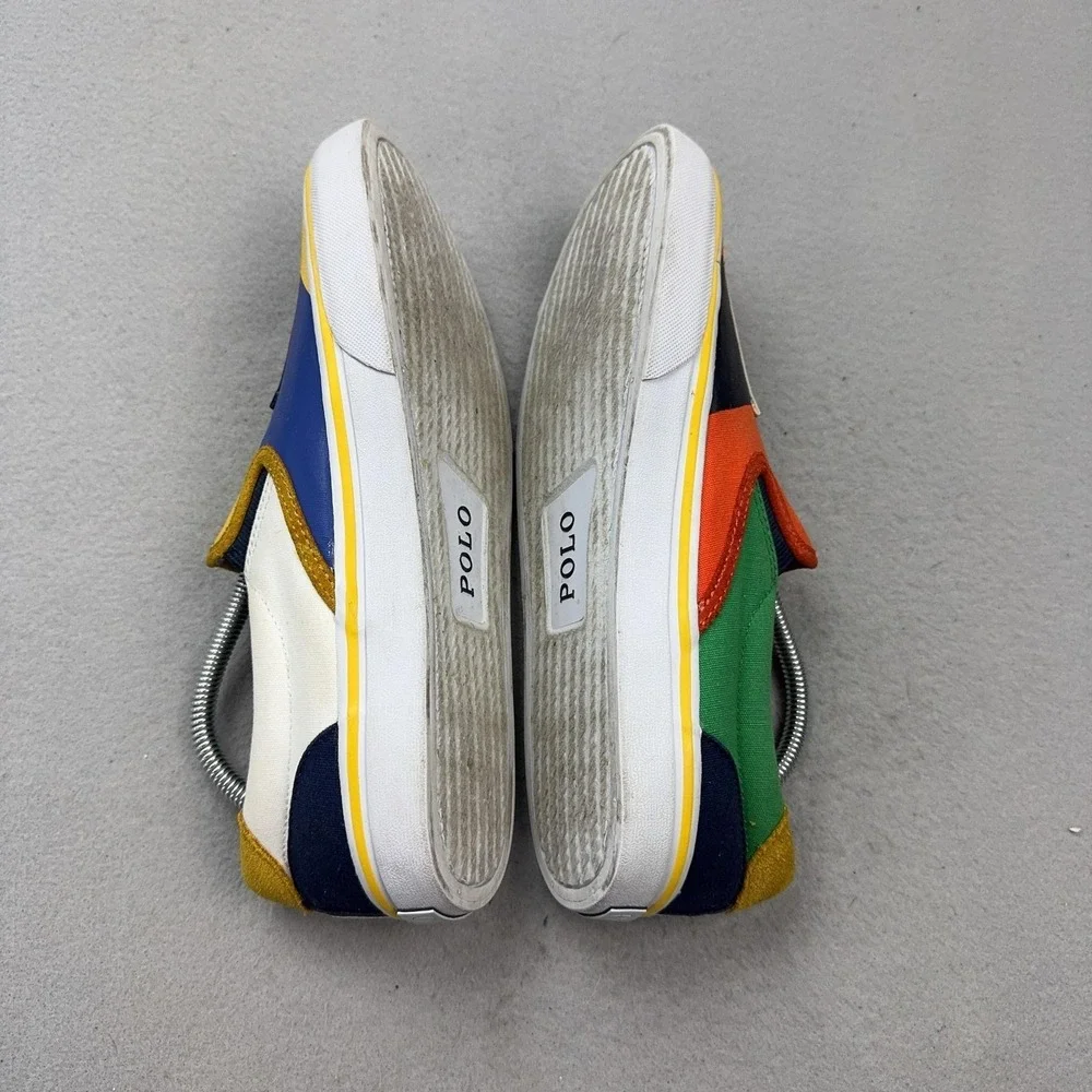 Polo Ralph Lauren Shoes Mens Size 9 Thompson III Multicolor Slip On Canvas